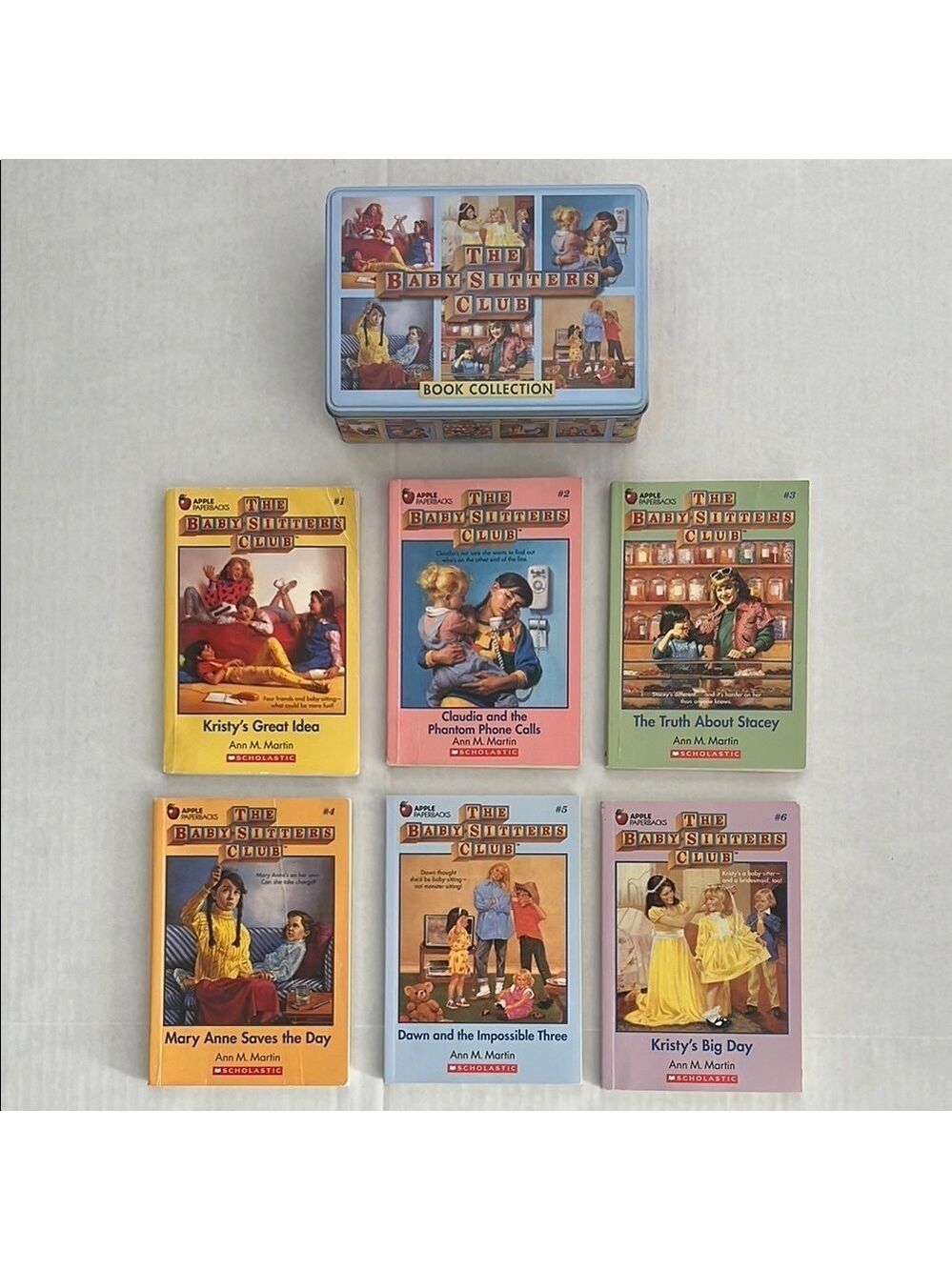 The Baby-Sitters Club Retro Set Books 1-6 Original Covers Collectible Tin Case - Picture 7 of 12